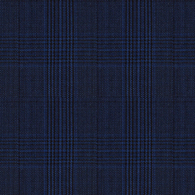Napolean Xina Tartan Blue Wool Suit