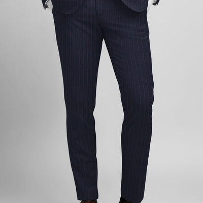 Napolean Abelino Stripe Blue Wool Pants