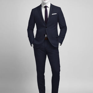Napolean Abelino Stripe Blue Wool Suit