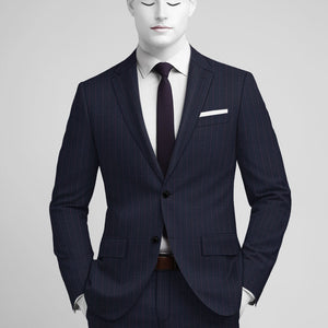 Napolean Abelino Stripe Blue Wool Suit