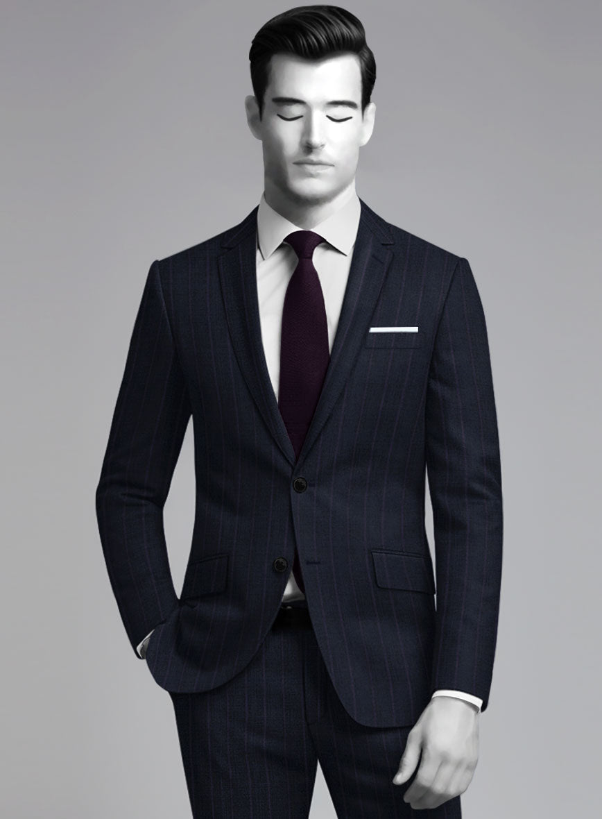 Napolean Gavino Stripe Blue Wool Jacket