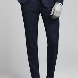 Napolean Gavino Stripe Blue Wool Suit