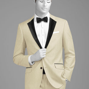 Napolean Light Beige Wool Tuxedo Jacket