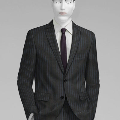 Napolean Abelino Stripe Black Wool Jacket