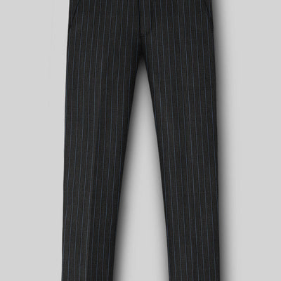 Napolean Abelino Stripe Black Wool Suit