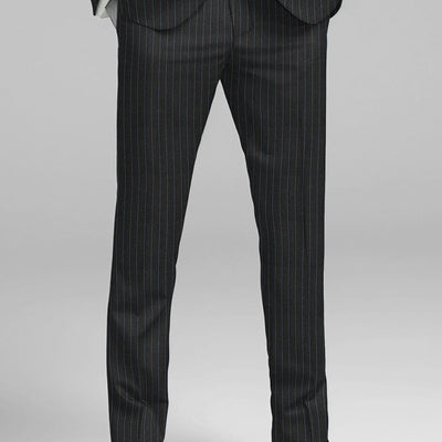 Napolean Abelino Stripe Black Wool Suit