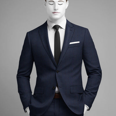 Napolean Alda Gingham Blue Wool Jacket