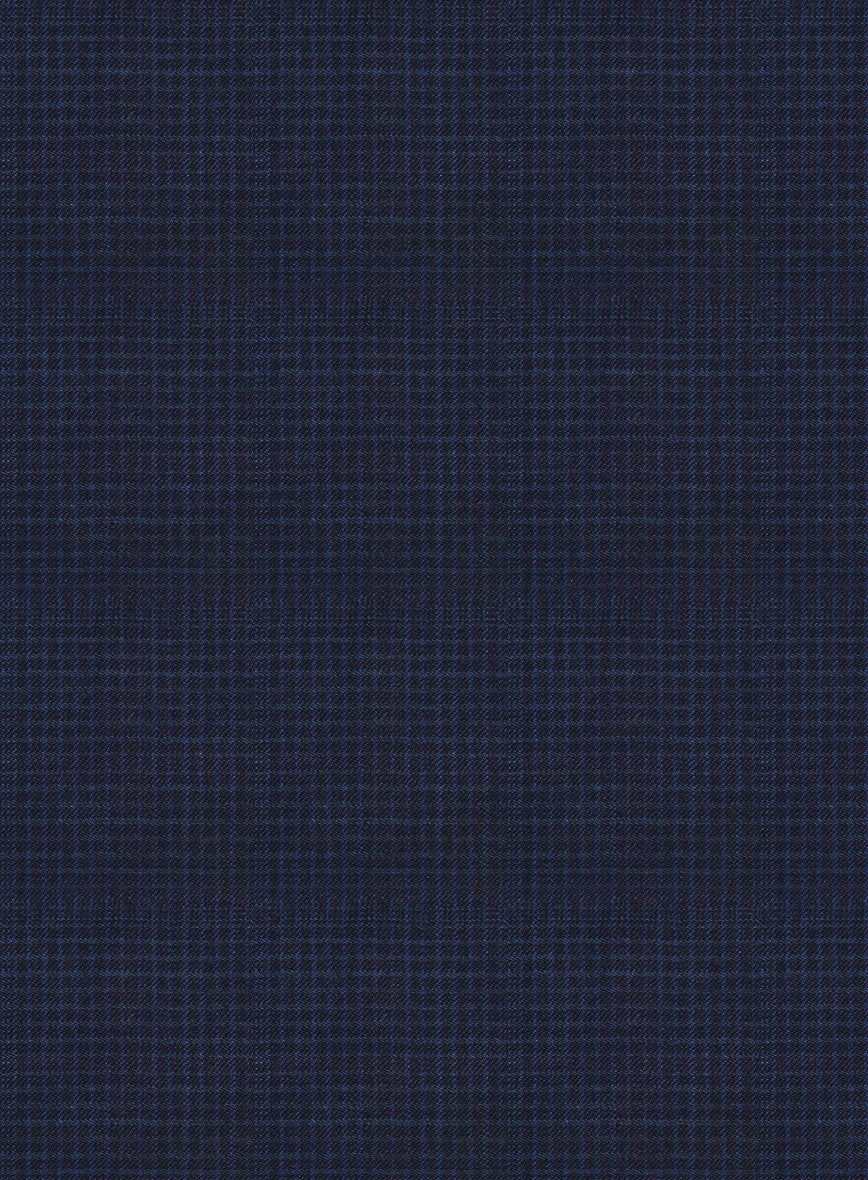Napolean Alda Gingham Blue Wool Pants