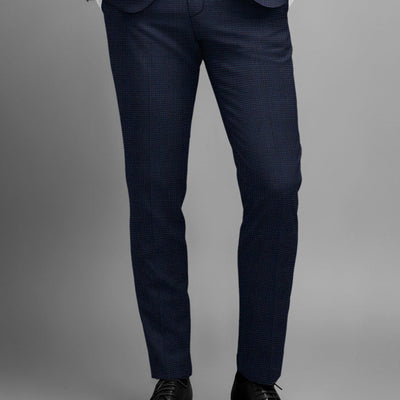 Napolean Alda Gingham Blue Wool Suit