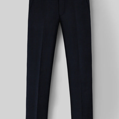 Napolean Alda Gingham Dark Blue Wool Pants