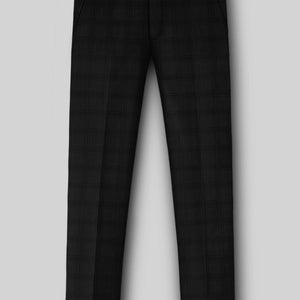 Napolean Brook Overcheck Black Wool Pants