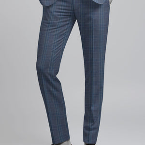 Napolean Canzo Glen Blue Wool Pants