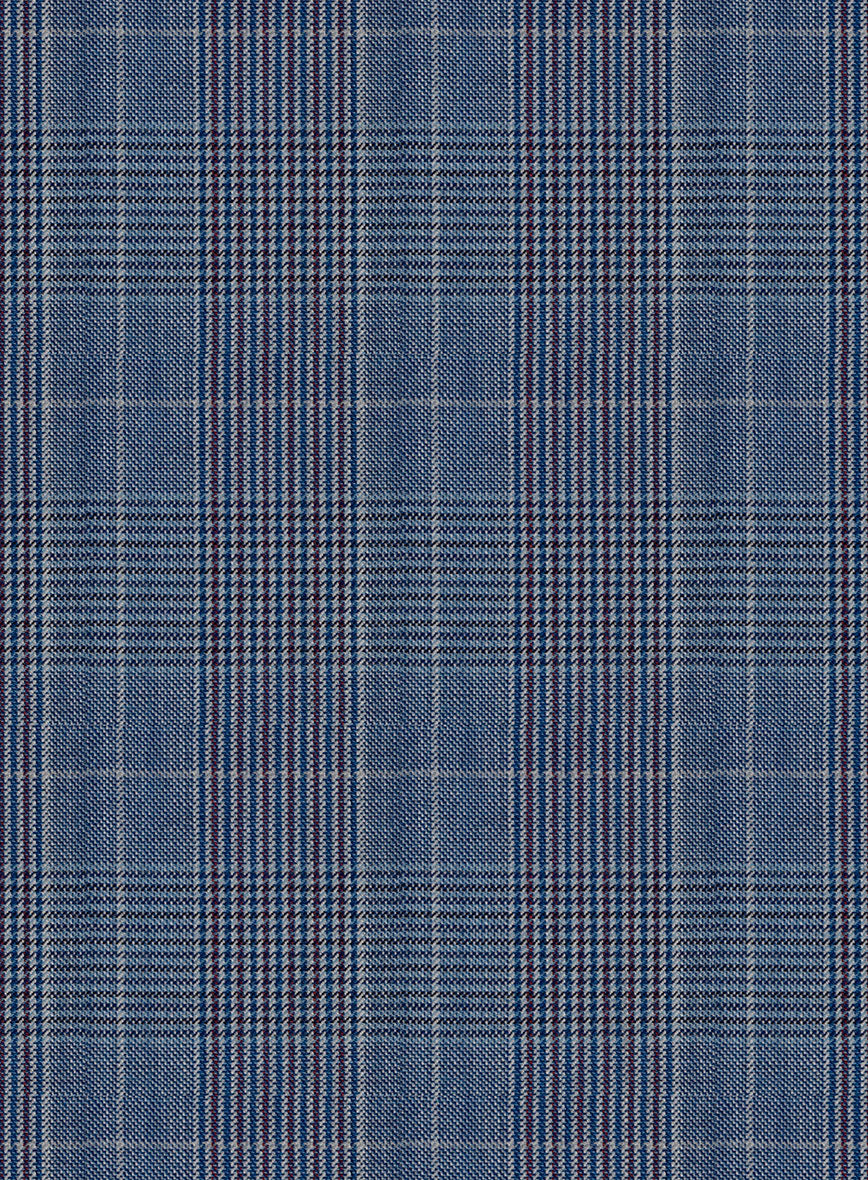Napolean Canzo Glen Blue Wool Pants