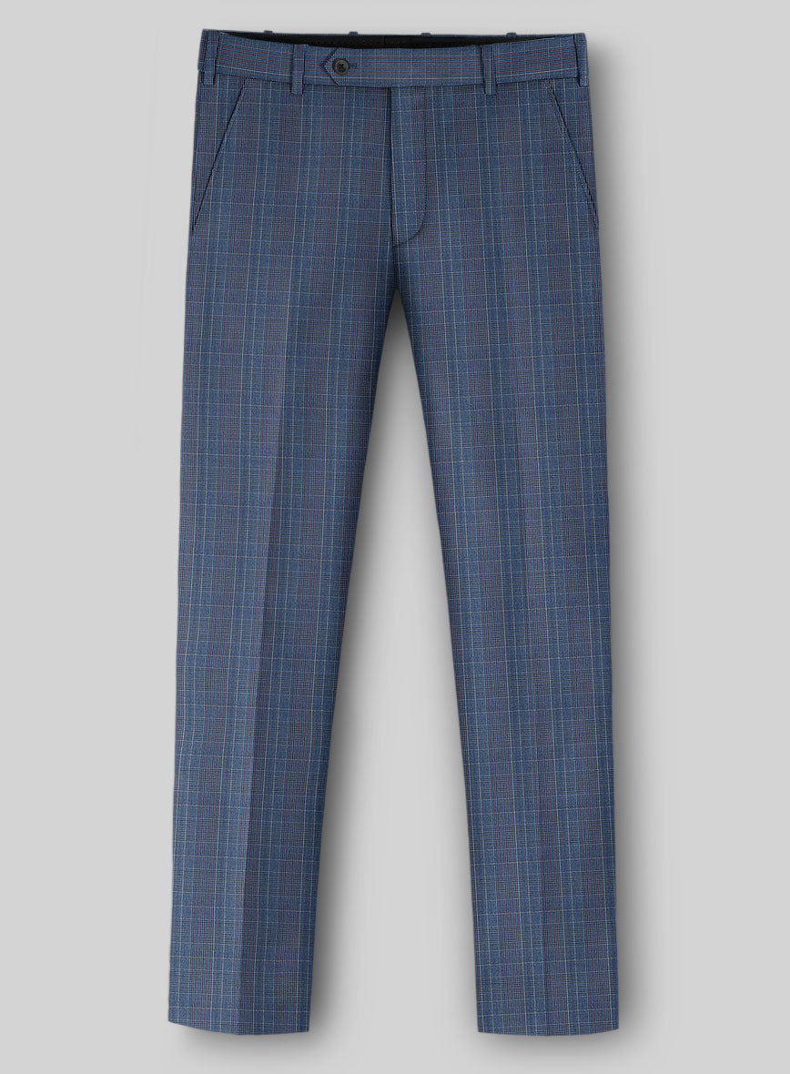 Napolean Canzo Glen Blue Wool Suit