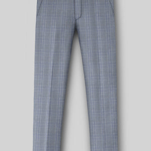Napolean Canzo Glen Light Blue Wool Suit