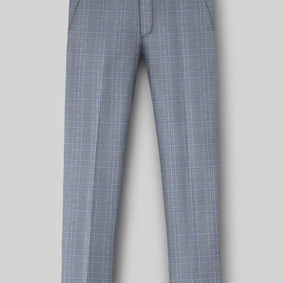 Napolean Canzo Glen Light Blue Wool Suit