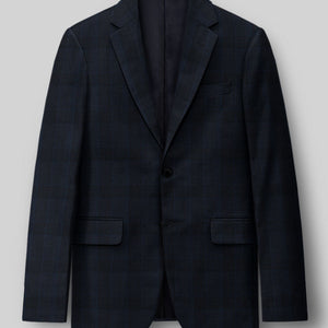 Napolean Devon Check Blue Wool Jacket