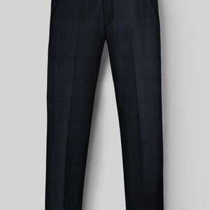 Napolean Devon Check Blue Wool Pants