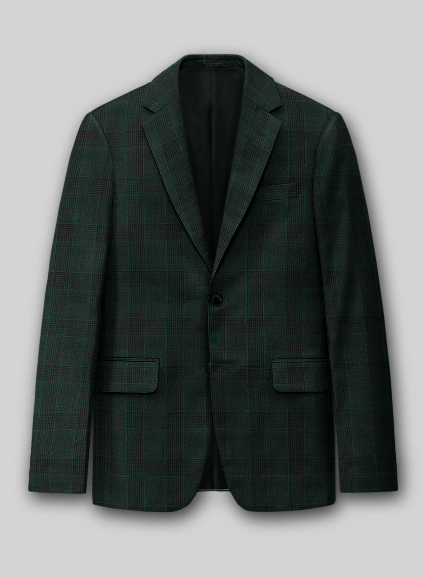Napolean Devon Check Green Wool Jacket