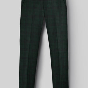 Napolean Devon Check Green Wool Pants