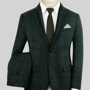 Napolean Devon Check Green Wool Suit