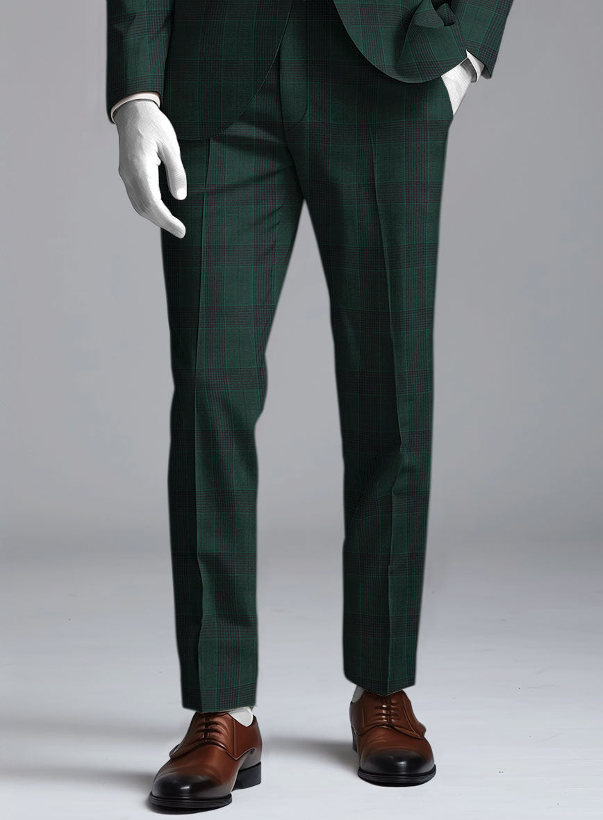 Napolean Devon Check Green Wool Suit
