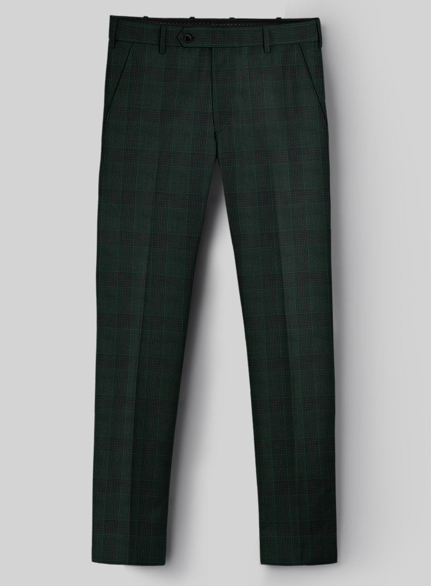 Napolean Devon Check Green Wool Suit