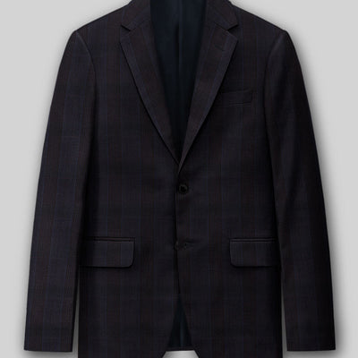 Napolean Devon Check Violet Wool Jacket