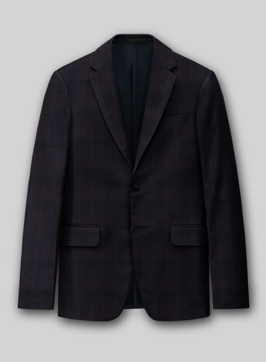 Napolean Devon Check Violet Wool Jacket