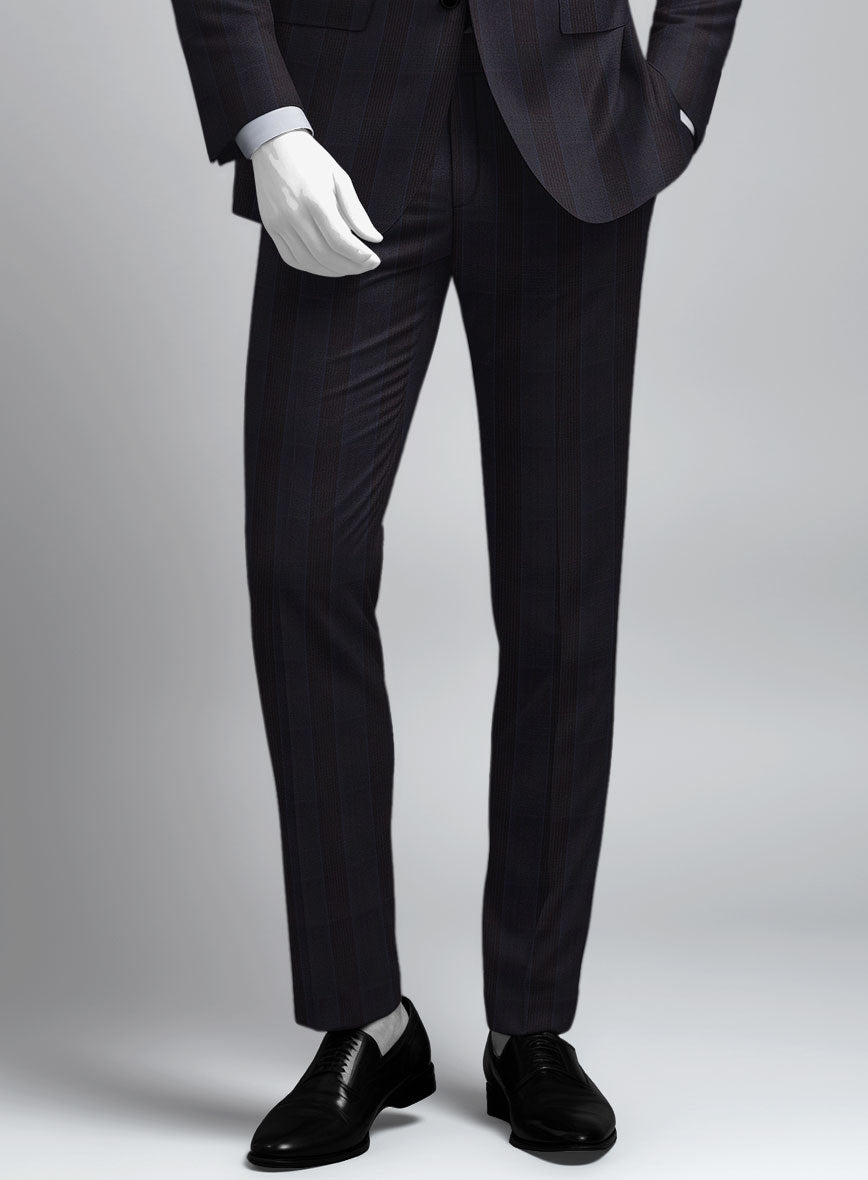 Napolean Devon Check Violet Wool Pants