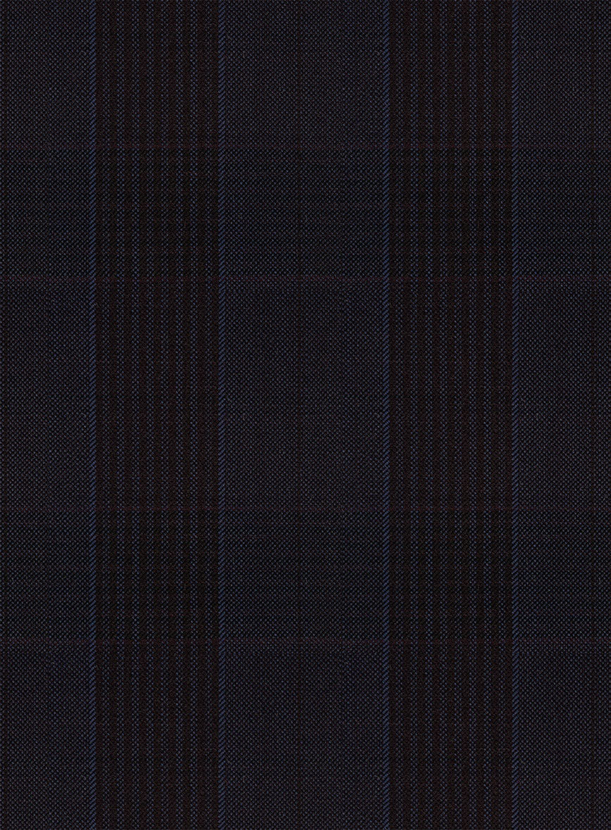 Napolean Devon Check Violet Wool Pants