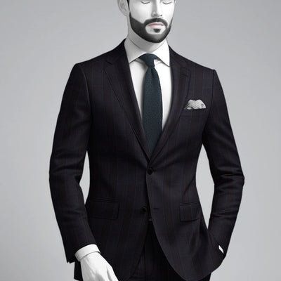 Napolean Devon Check Violet Wool Suit
