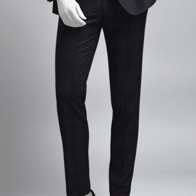 Napolean Devon Check Violet Wool Suit