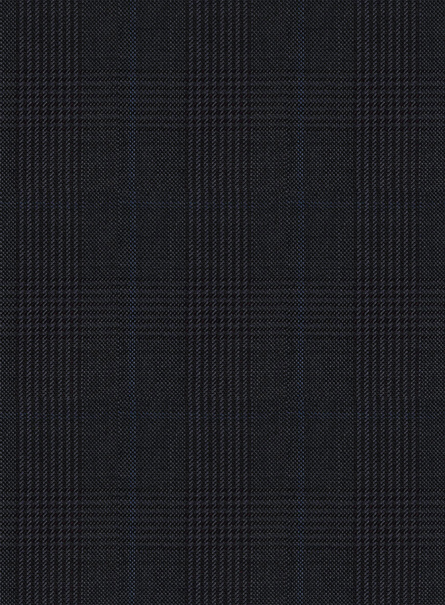 Napolean Esso Tartan Blue Wool Pants