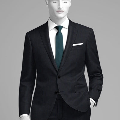 Napolean Esso Tartan Blue Wool Suit