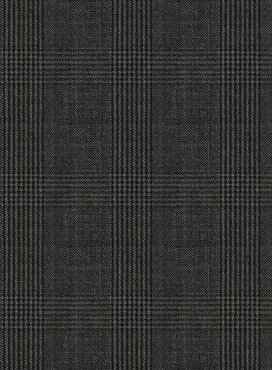 Napolean Esso Tartan Charcoal Wool Jacket