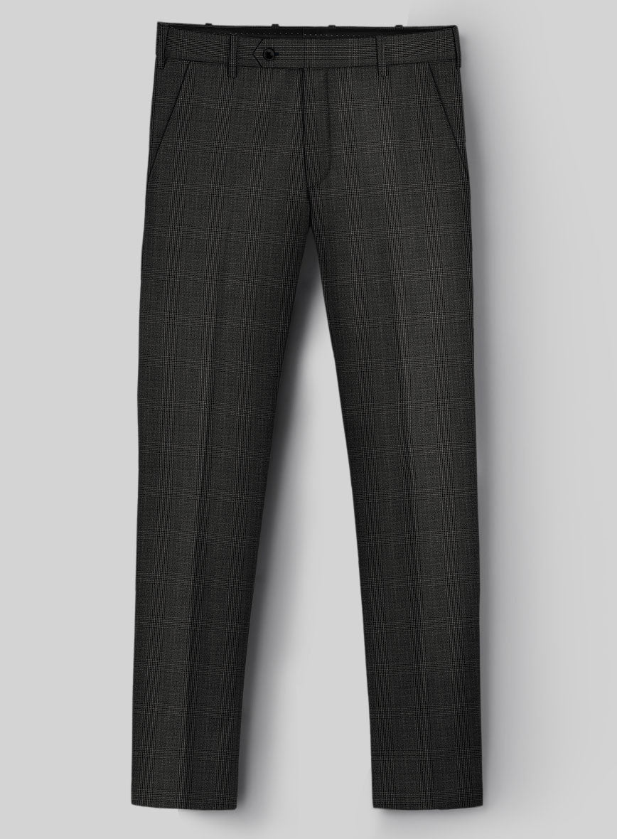 Napolean Esso Tartan Charcoal Wool Suit