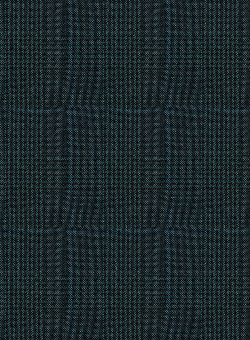 Napolean Esso Tartan Teal Blue Wool Jacket