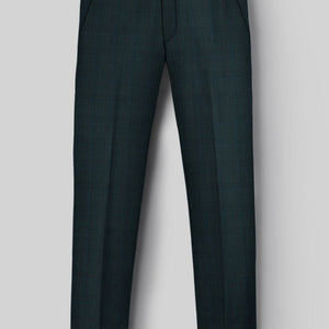Napolean Esso Tartan Teal Blue Wool Pants