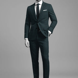 Napolean Esso Tartan Teal Blue Wool Suit