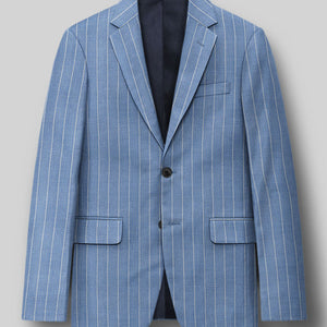 Napolean Gavino Stripe Light Blue Wool Jacket