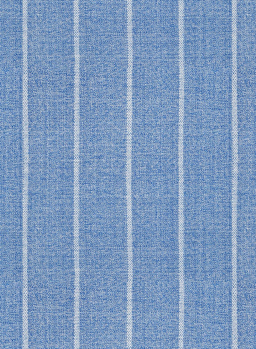 Napolean Gavino Stripe Light Blue Wool Suit