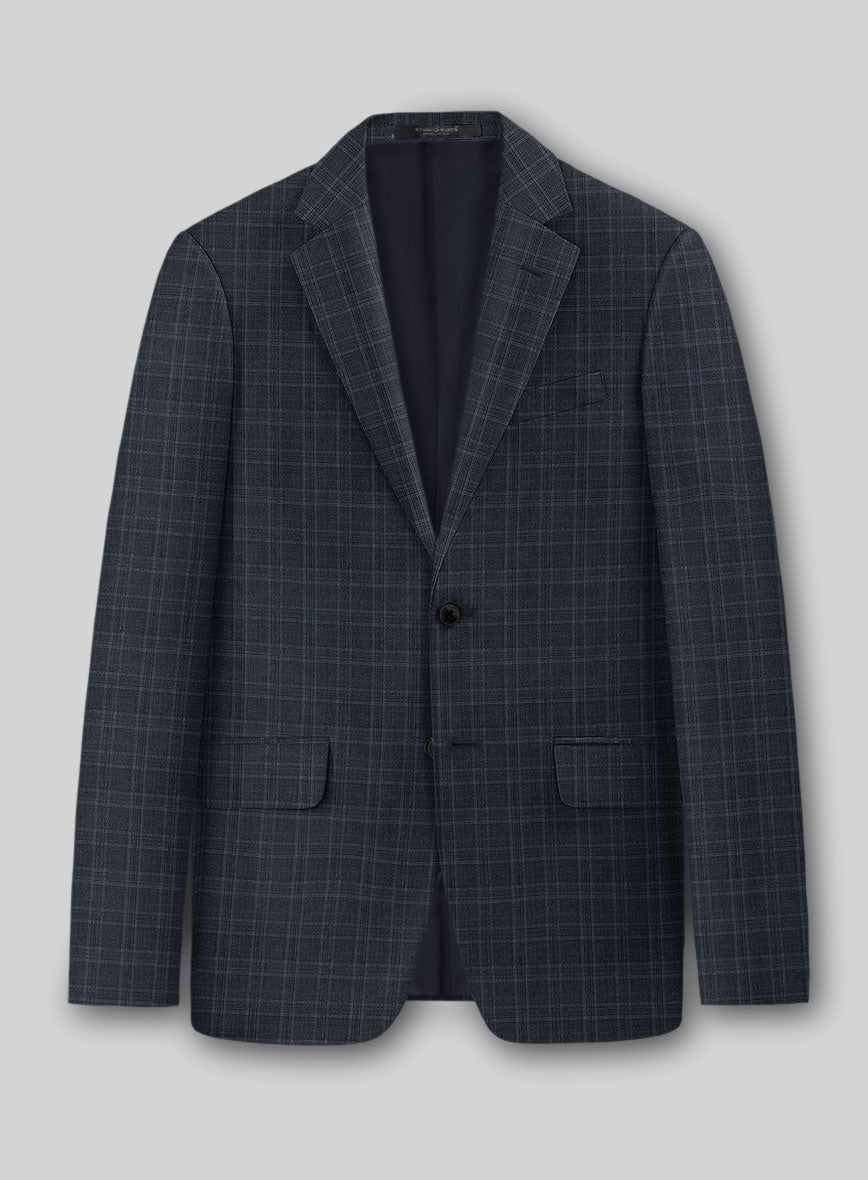 Napolean Gisde Glen Blue Wool Jacket