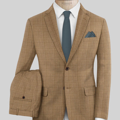 Napolean Gisde Glen Brown Wool Suit