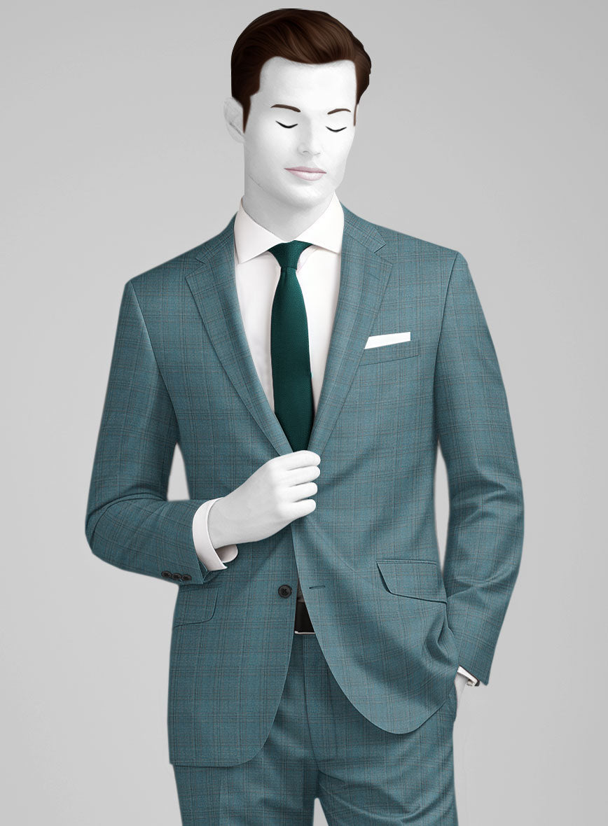 Napolean Gisde Glen Light Blue Wool Jacket