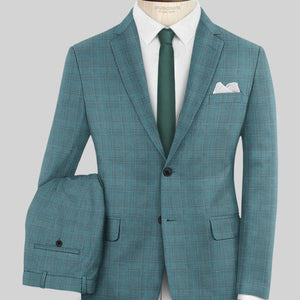 Napolean Gisde Glen Light Blue Wool Suit