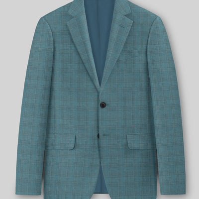 Napolean Gisde Glen Light Blue Wool Suit