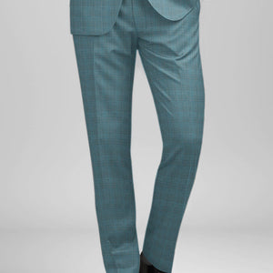 Napolean Gisde Glen Light Blue Wool Suit