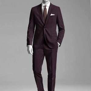 Napolean Gisde Glen Purple Wool Suit
