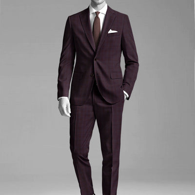 Napolean Gisde Glen Purple Wool Suit